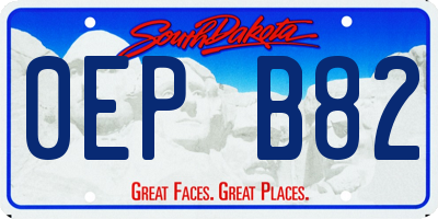 SD license plate 0EPB82