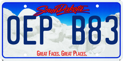SD license plate 0EPB83