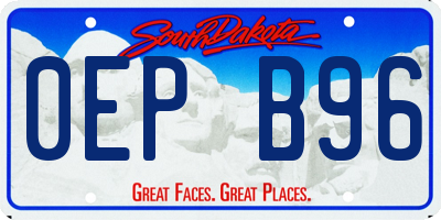 SD license plate 0EPB96