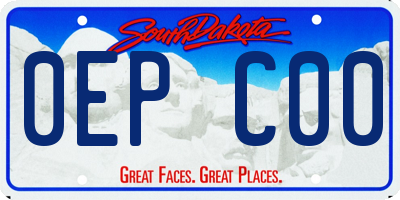 SD license plate 0EPC00