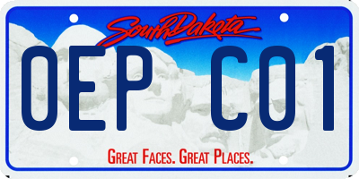 SD license plate 0EPC01