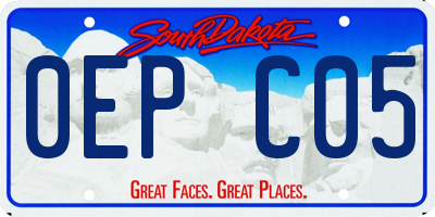 SD license plate 0EPC05