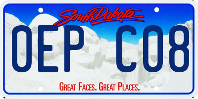 SD license plate 0EPC08