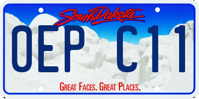 SD license plate 0EPC11