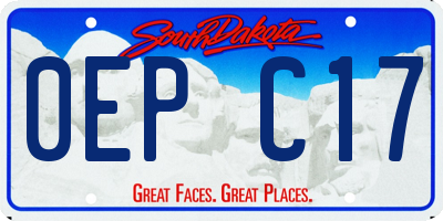 SD license plate 0EPC17