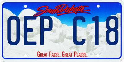 SD license plate 0EPC18