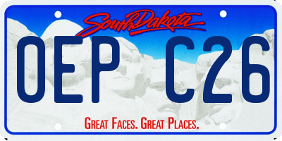 SD license plate 0EPC26