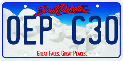 SD license plate 0EPC30
