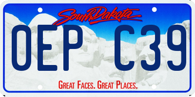 SD license plate 0EPC39