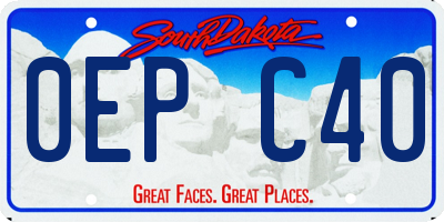SD license plate 0EPC40