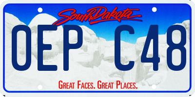 SD license plate 0EPC48