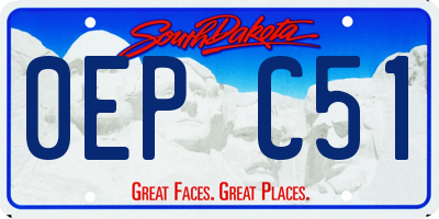 SD license plate 0EPC51