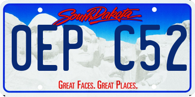 SD license plate 0EPC52