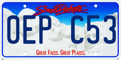 SD license plate 0EPC53