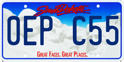 SD license plate 0EPC55