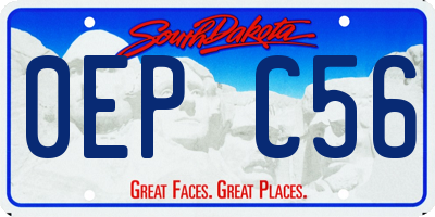 SD license plate 0EPC56