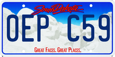 SD license plate 0EPC59