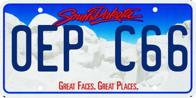 SD license plate 0EPC66