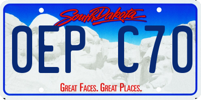 SD license plate 0EPC70