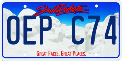 SD license plate 0EPC74