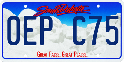 SD license plate 0EPC75