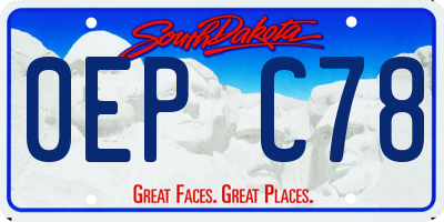 SD license plate 0EPC78