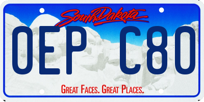 SD license plate 0EPC80