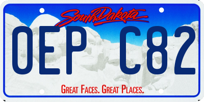 SD license plate 0EPC82