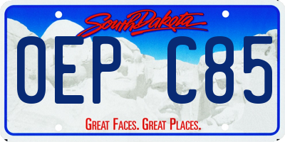 SD license plate 0EPC85