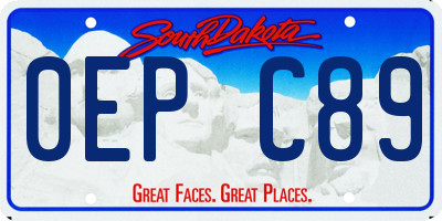 SD license plate 0EPC89