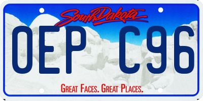 SD license plate 0EPC96