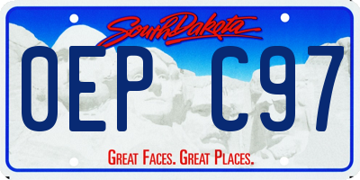 SD license plate 0EPC97