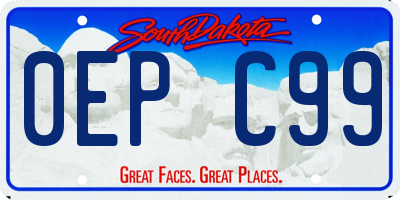 SD license plate 0EPC99
