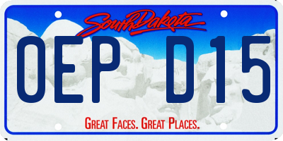 SD license plate 0EPD15
