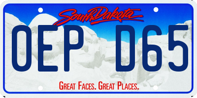 SD license plate 0EPD65