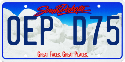 SD license plate 0EPD75