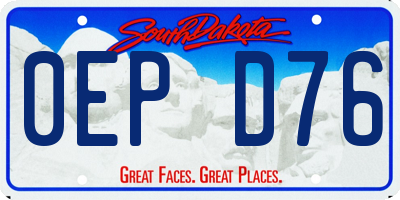 SD license plate 0EPD76