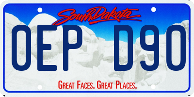 SD license plate 0EPD90