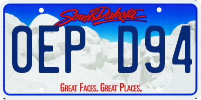 SD license plate 0EPD94
