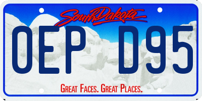 SD license plate 0EPD95