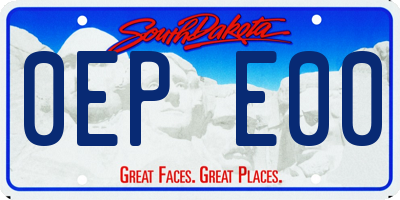 SD license plate 0EPE00