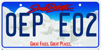 SD license plate 0EPE02