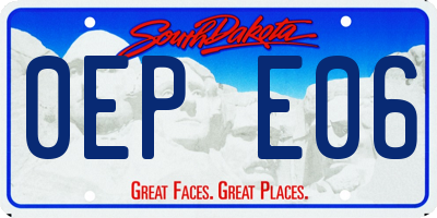 SD license plate 0EPE06