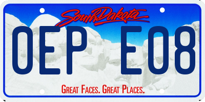 SD license plate 0EPE08