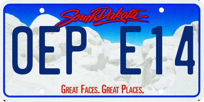 SD license plate 0EPE14