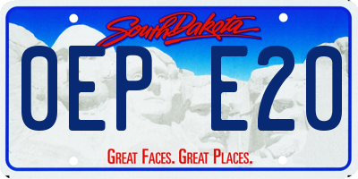 SD license plate 0EPE20