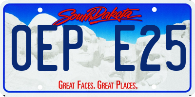 SD license plate 0EPE25