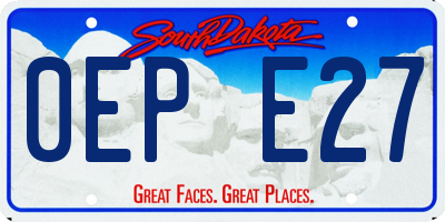 SD license plate 0EPE27