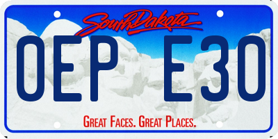 SD license plate 0EPE30