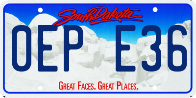 SD license plate 0EPE36